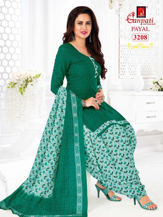 Ganpati Payal Vol 32 Cotton Printed Patiyala Festive Wear Salwar Suits