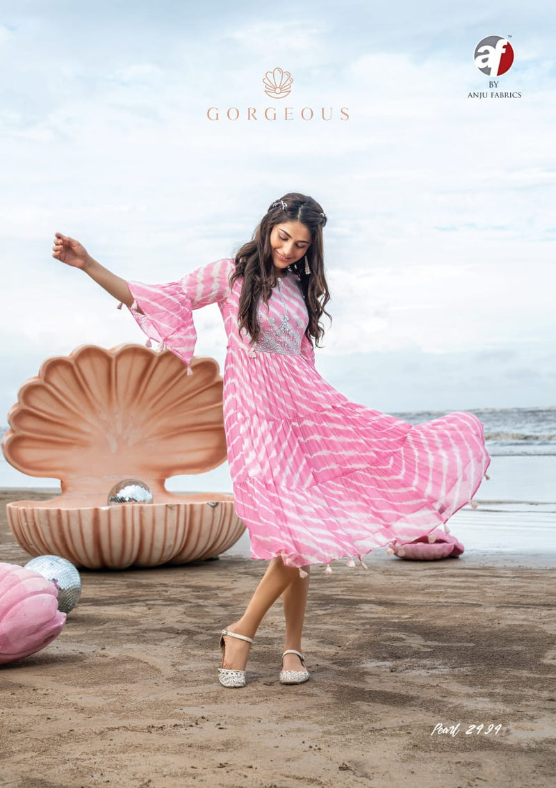 Anju Fabrics Pearl Pure Cotton Stylish Designer Party Wear Casual Look Party Wear Kurti
