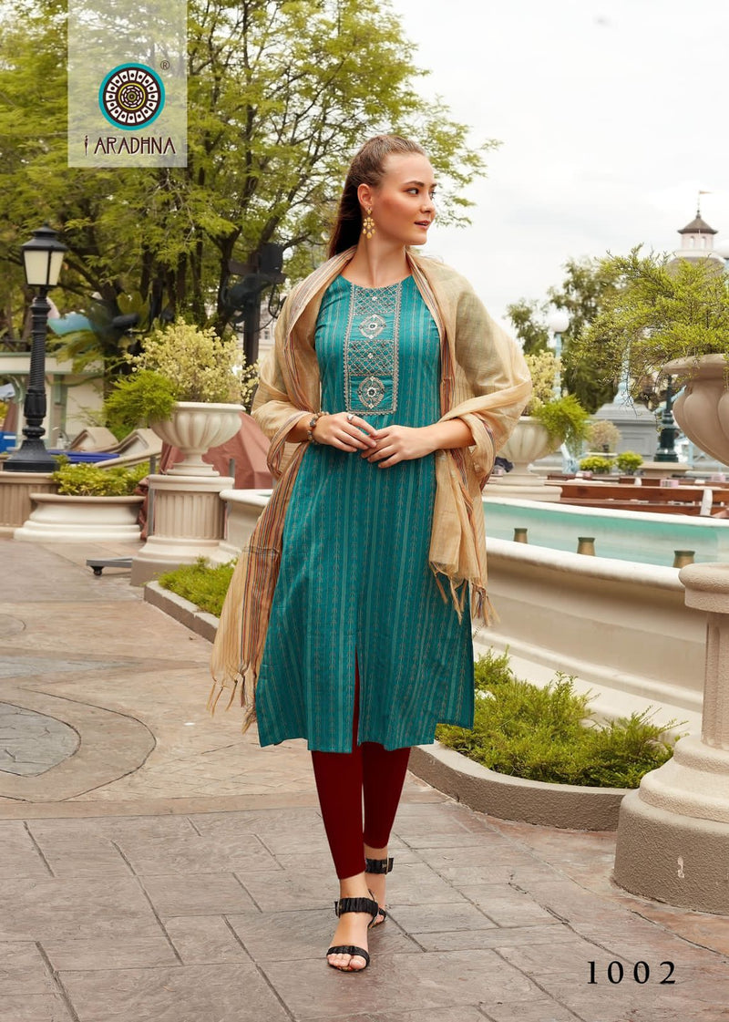 Aradhna Fashion Pearl Vol 2 Pure Cotton With Heavy Embroidery Work Stylish Designer Casual Look Kurti
