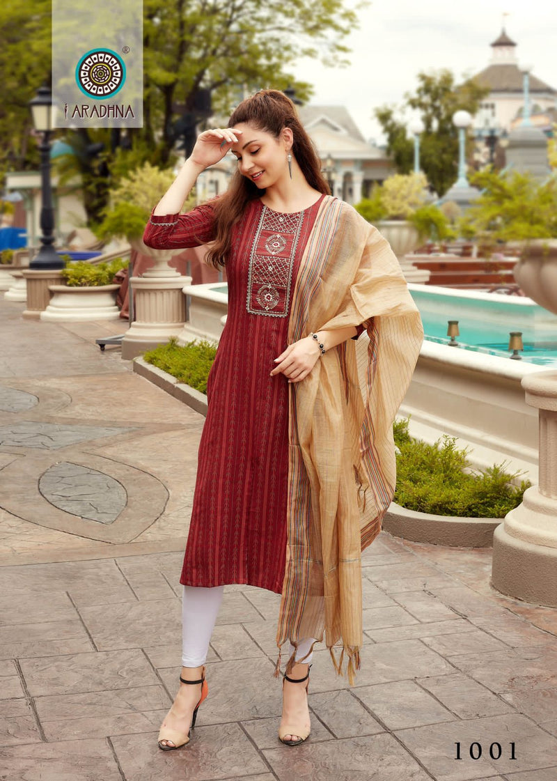 Aradhna Fashion Pearl Vol 2 Pure Cotton With Heavy Embroidery Work Stylish Designer Casual Look Kurti