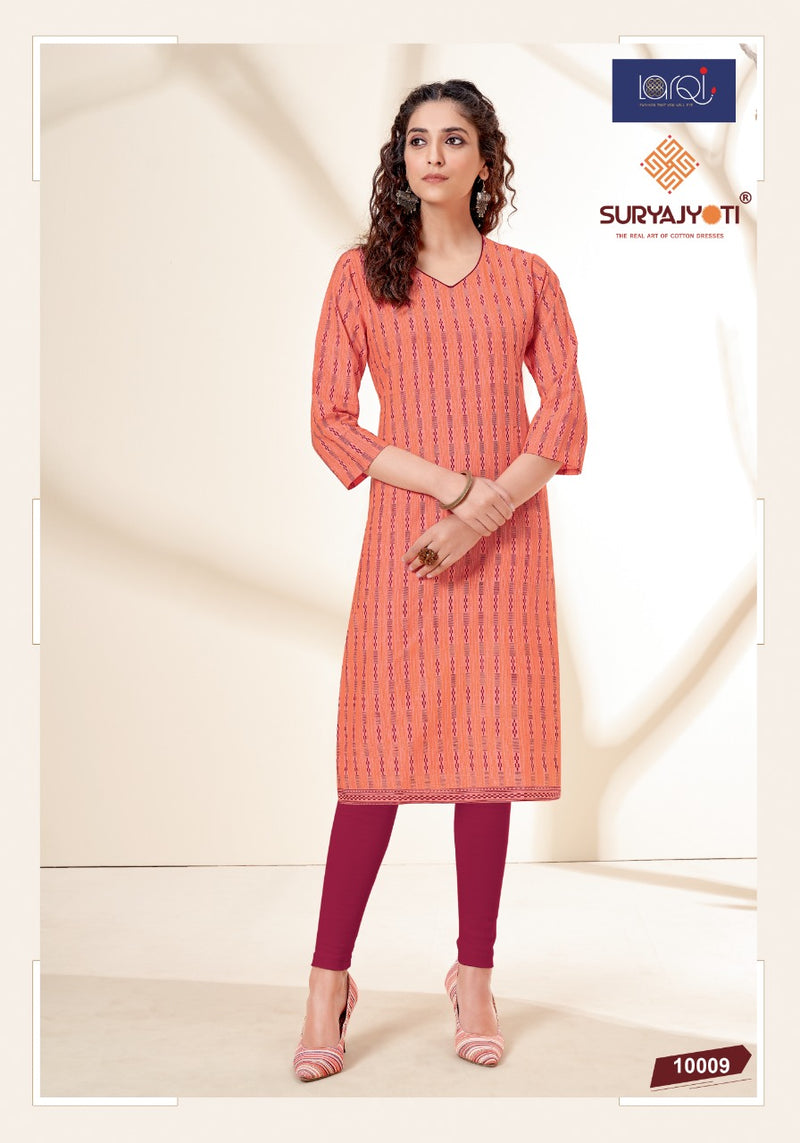 Surya Jyoti Pehel Vol 10 Fancy Stylish Casual Wear Kurtis With Cotton Print