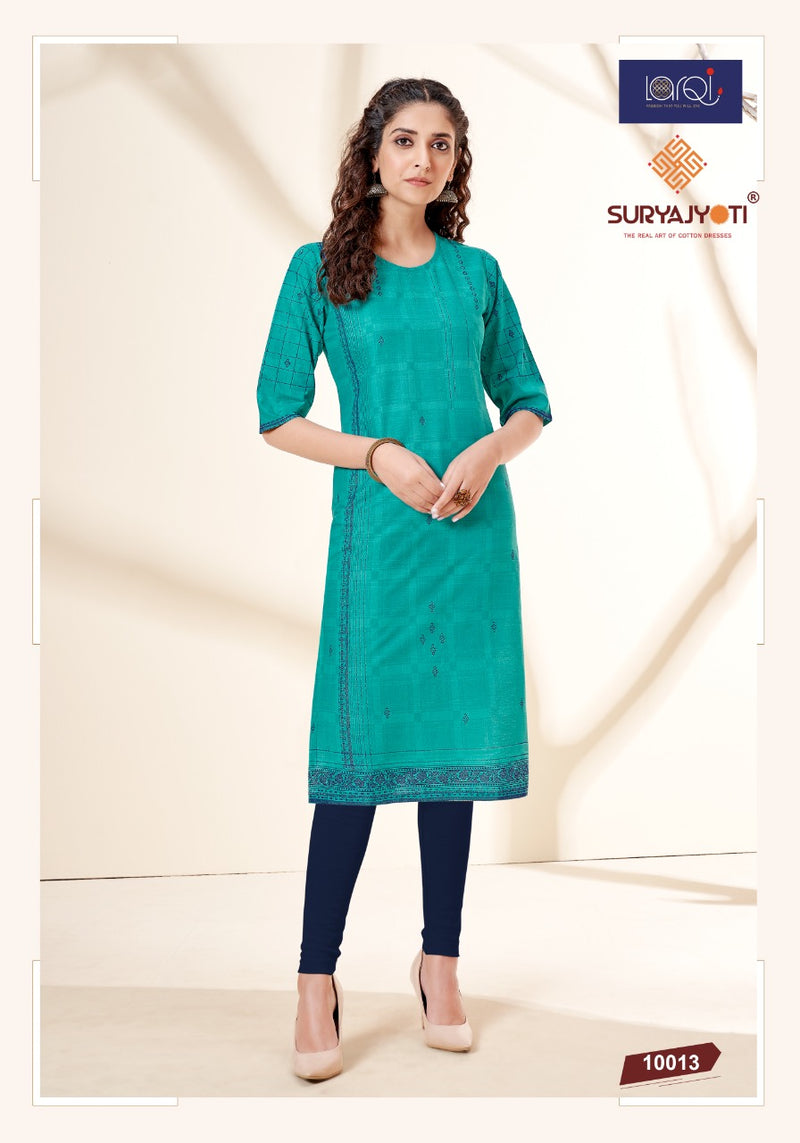 Surya Jyoti Pehel Vol 10 Fancy Stylish Casual Wear Kurtis With Cotton Print