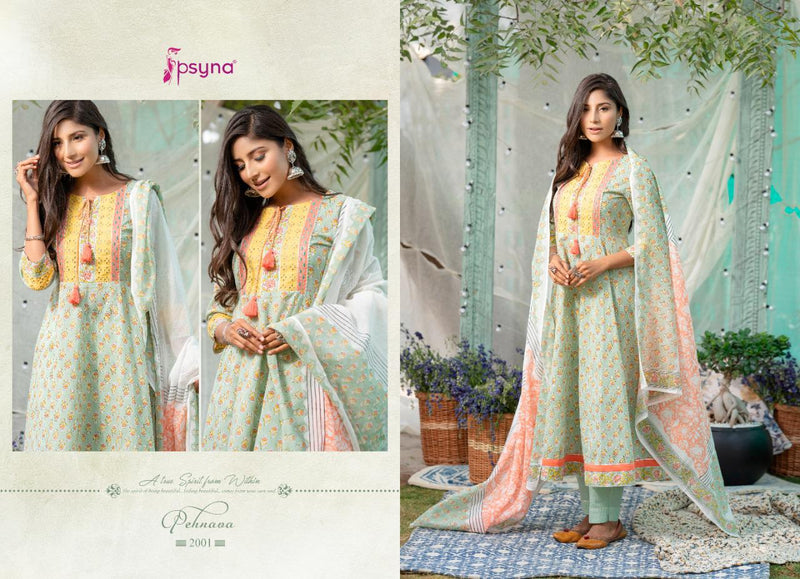 Psyna Pehnawa New Edition Vol 2 Cotton Fancy Printed Festive Wear Kurtis With Dupatta & Bottom