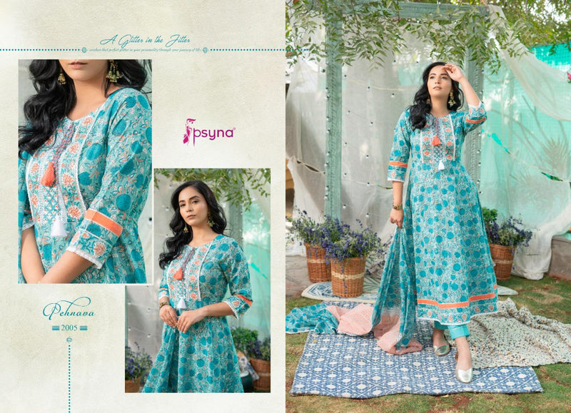 Psyna Pehnawa New Edition Vol 2 Cotton Fancy Printed Festive Wear Kurtis With Dupatta & Bottom