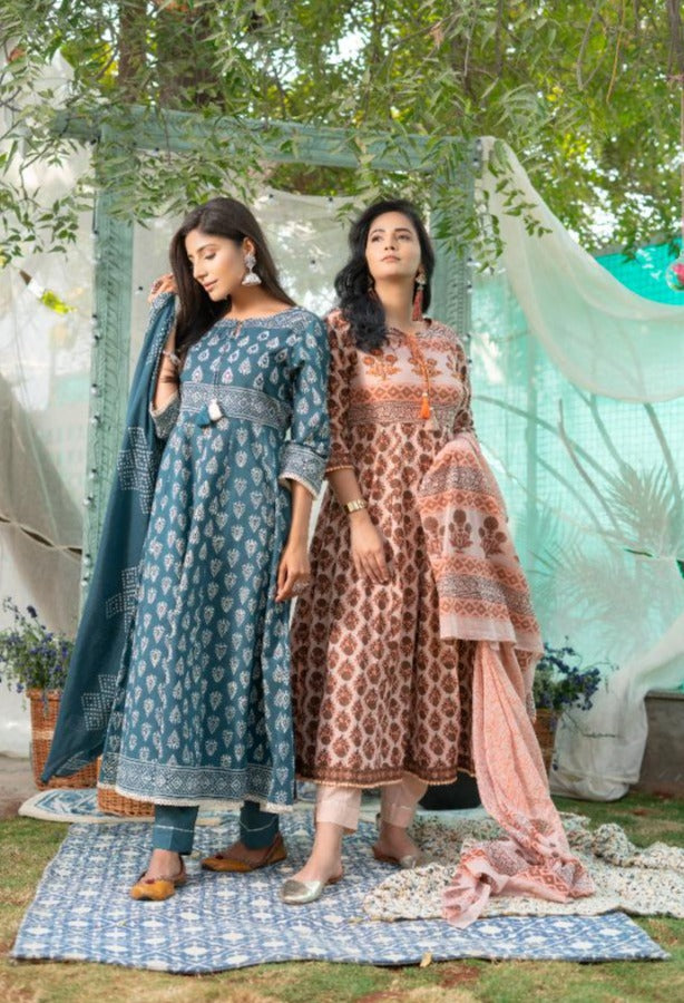 Psyna Pehnawa New Edition Vol 2 Cotton Fancy Printed Festive Wear Kurtis With Dupatta & Bottom
