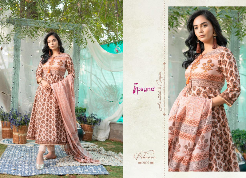 Psyna Pehnawa New Edition Vol 2 Cotton Fancy Printed Festive Wear Kurtis With Dupatta & Bottom