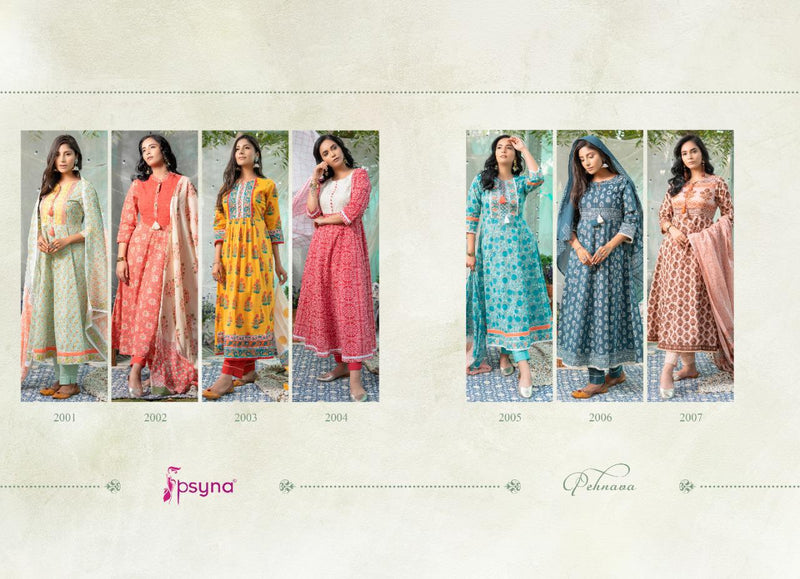Psyna Pehnawa New Edition Vol 2 Cotton Fancy Printed Festive Wear Kurtis With Dupatta & Bottom
