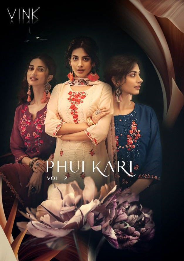 Vink Pulkari Dno 1651 To 1656 Georgette With Beautiful Embroidery Stylish Designer Party Wear Kurti