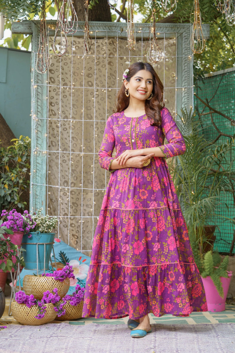 Psyna Pick & Choice Cotton Fancy Printed Partywear Designer Kurti