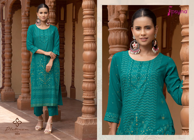 Psyna Platinum Vol 5 Rayon Fancy Printed Designer Kurti
