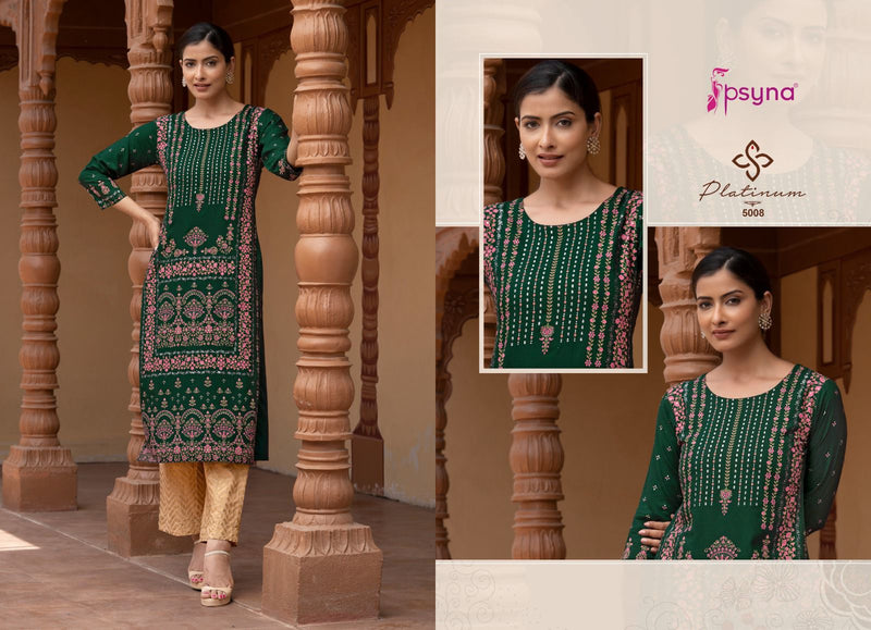Psyna Platinum Vol 5 Rayon Fancy Printed Designer Kurti