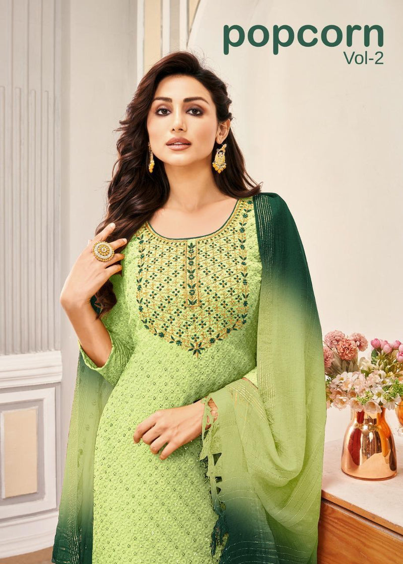 Kapil Trendz Popcorn 2 Rayon With Fancy Work Stylish Designer Casual Wear Beautiful Look Kurti