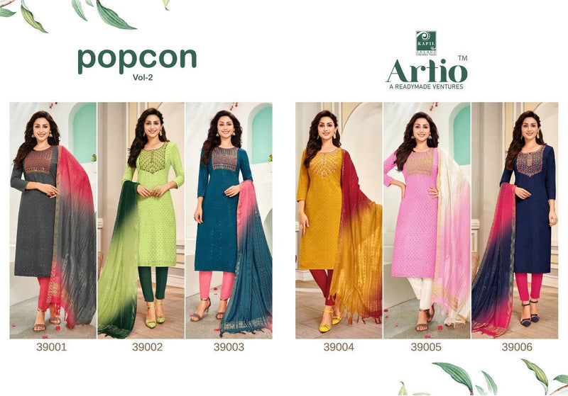 Kapil Trendz Popcorn 2 Rayon With Fancy Work Stylish Designer Casual Wear Beautiful Look Kurti