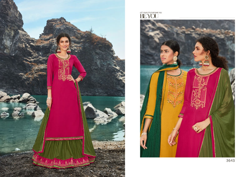 Rangoon Poshak Jam Silk With Heavy Embroidery Work Stylish Designer Festive Wear Fancy Kurti