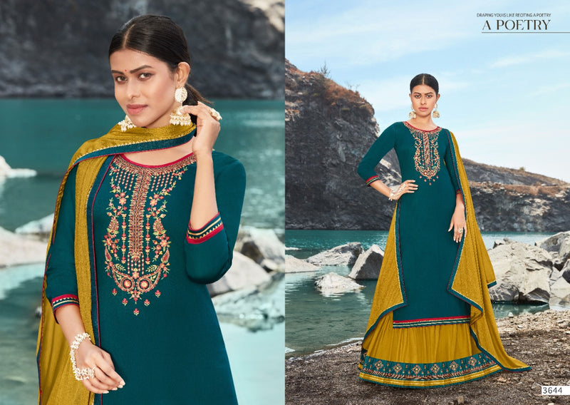 Rangoon Poshak Jam Silk With Heavy Embroidery Work Stylish Designer Festive Wear Fancy Kurti