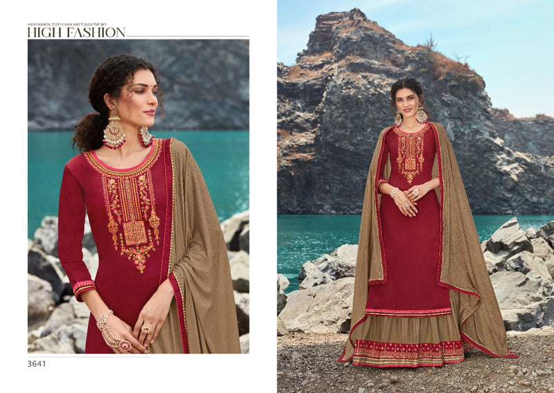 Rangoon Poshak Jam Silk With Heavy Embroidery Work Stylish Designer Festive Wear Fancy Kurti