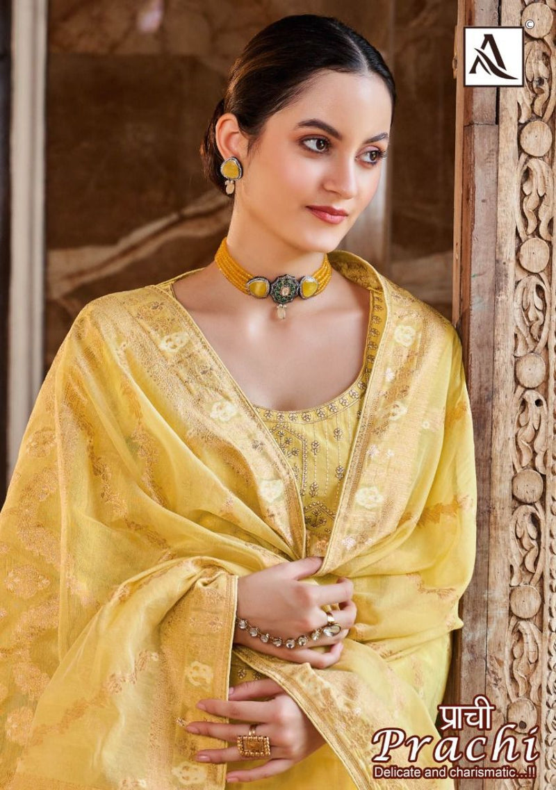 Alok Suit Prachi Viscose Silk With Heavy Embroidery Work Stylish Designer Festive Wear Salwar Suit
