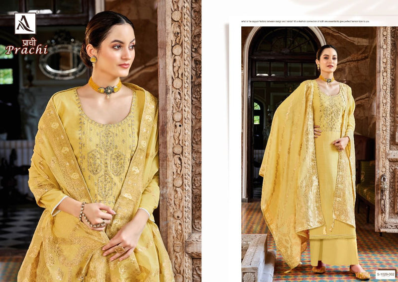 Alok Suit Prachi Viscose Silk With Heavy Embroidery Work Stylish Designer Festive Wear Salwar Suit