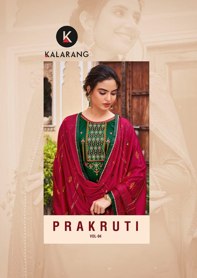 Kalarang Prakuti Vol 4 Jam Silk Cotton Causal Wear Salwar Suit
