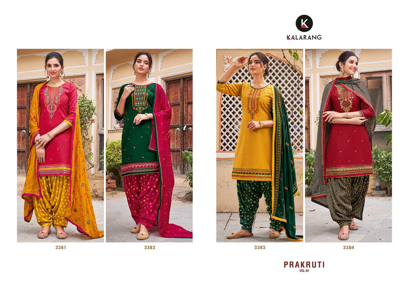 Kalarang Prakuti Vol 4 Jam Silk Cotton Causal Wear Salwar Suit
