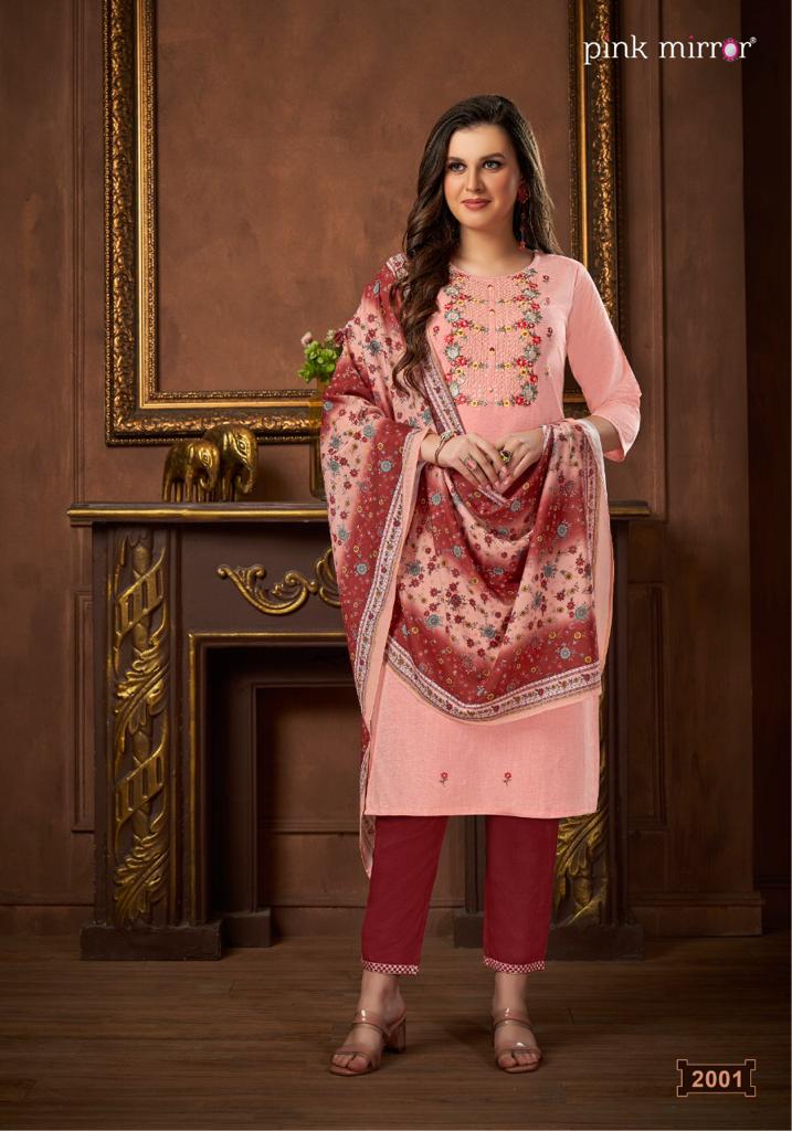 Pink Mirror Precious Vol 2 Viscose Silk With Heavy Embroidery Work Stylish Designer Fancy Kurti