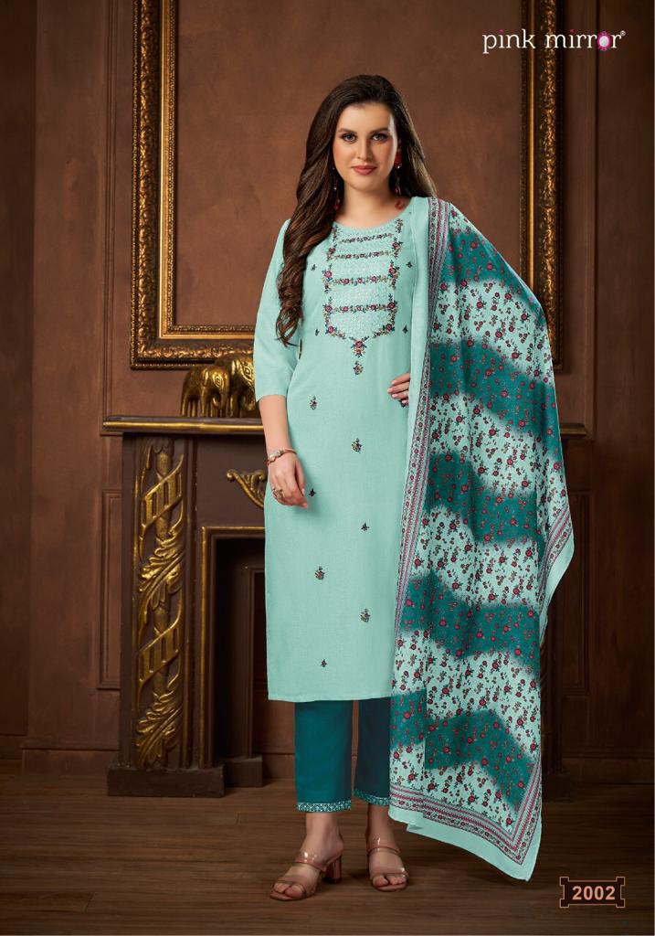 Pink Mirror Precious Vol 2 Viscose Silk With Heavy Embroidery Work Stylish Designer Fancy Kurti