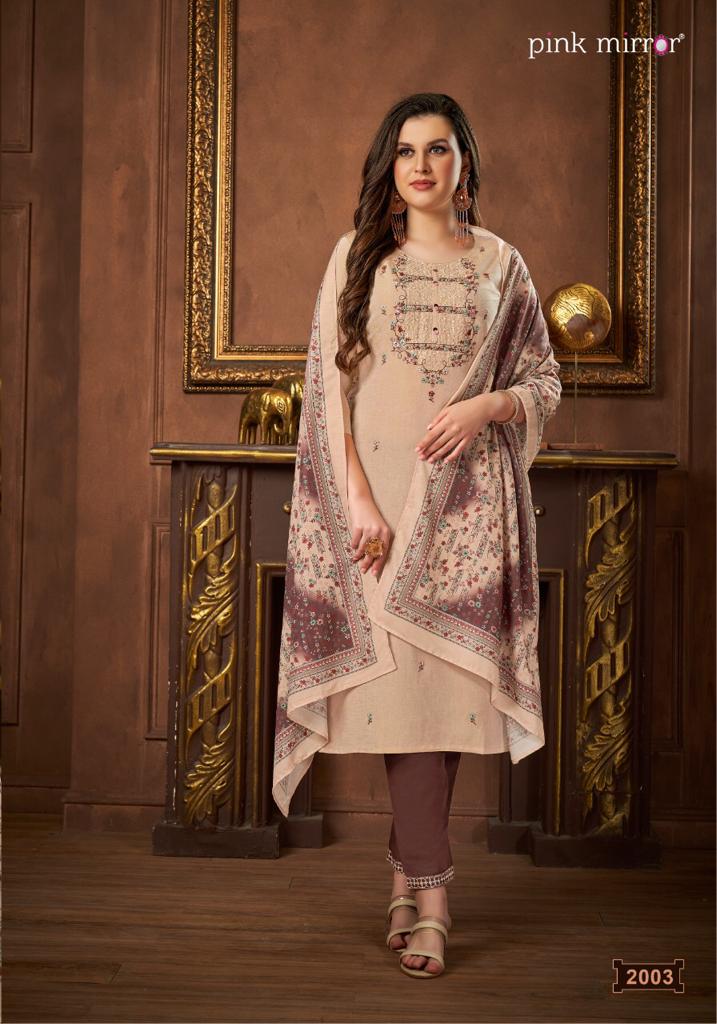 Pink Mirror Precious Vol 2 Viscose Silk With Heavy Embroidery Work Stylish Designer Fancy Kurti