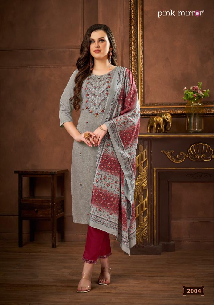 Pink Mirror Precious Vol 2 Viscose Silk With Heavy Embroidery Work Stylish Designer Fancy Kurti