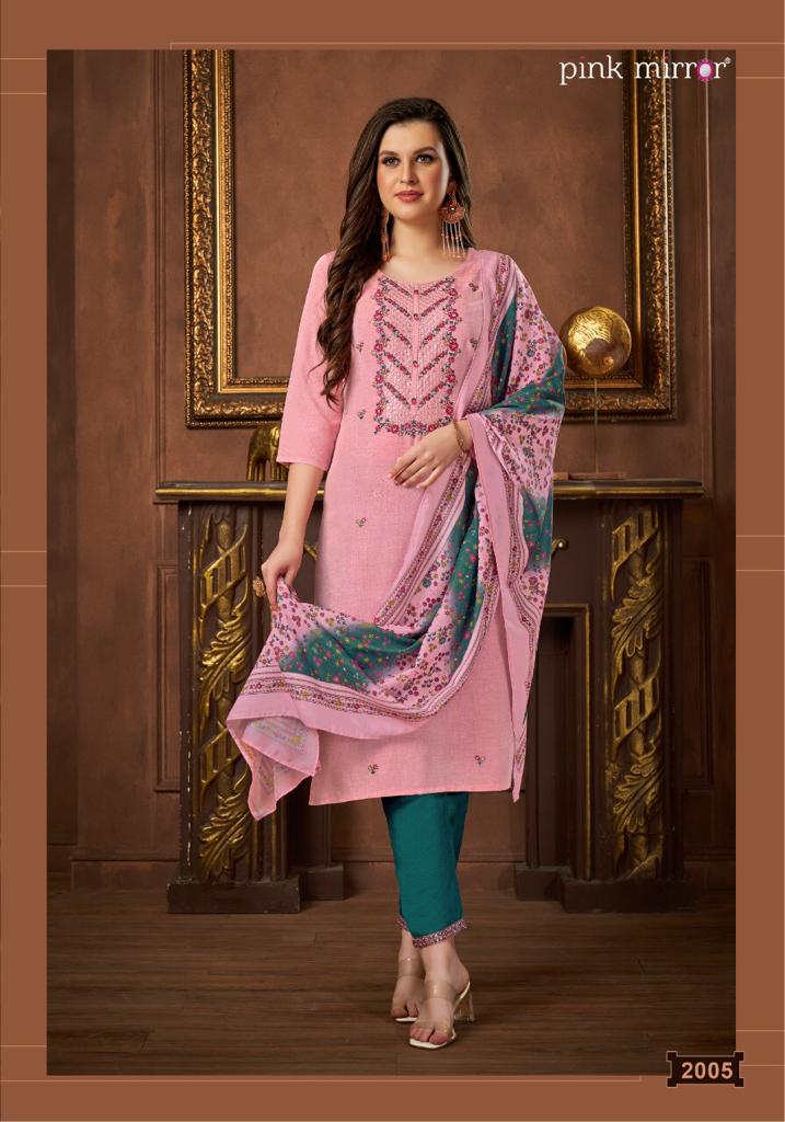 Pink Mirror Precious Vol 2 Viscose Silk With Heavy Embroidery Work Stylish Designer Fancy Kurti