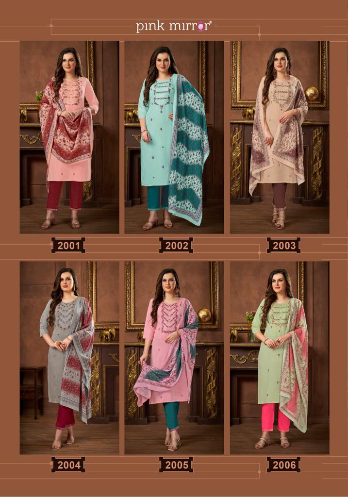 Pink Mirror Precious Vol 2 Viscose Silk With Heavy Embroidery Work Stylish Designer Fancy Kurti