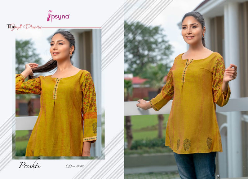 Psyna Presthi Vol 2 Cotton Designer Casual Wear Short Kurtis