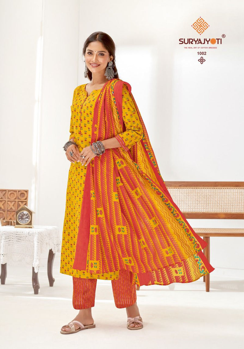 Suryajyoti Preyasi Vol 1 Lawn Cotton Printed Festive Wear Kurtis With Set Of Bottom & Dupatta