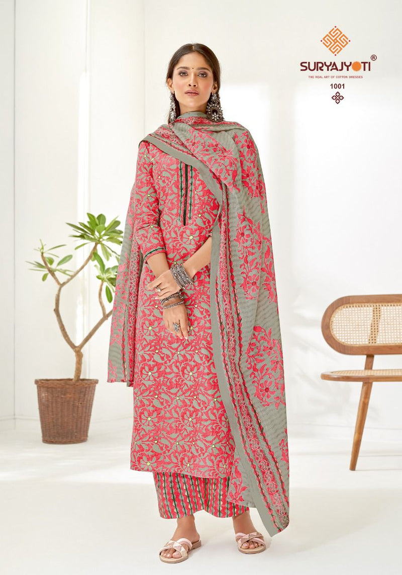 Suryajyoti Preyasi Vol 1 Lawn Cotton Printed Festive Wear Kurtis With Set Of Bottom & Dupatta