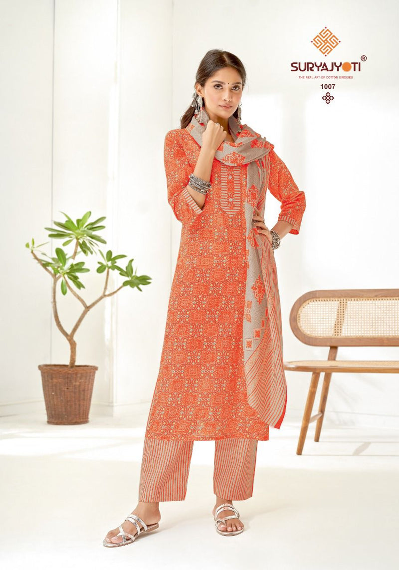 Suryajyoti Preyasi Vol 1 Lawn Cotton Printed Festive Wear Kurtis With Set Of Bottom & Dupatta
