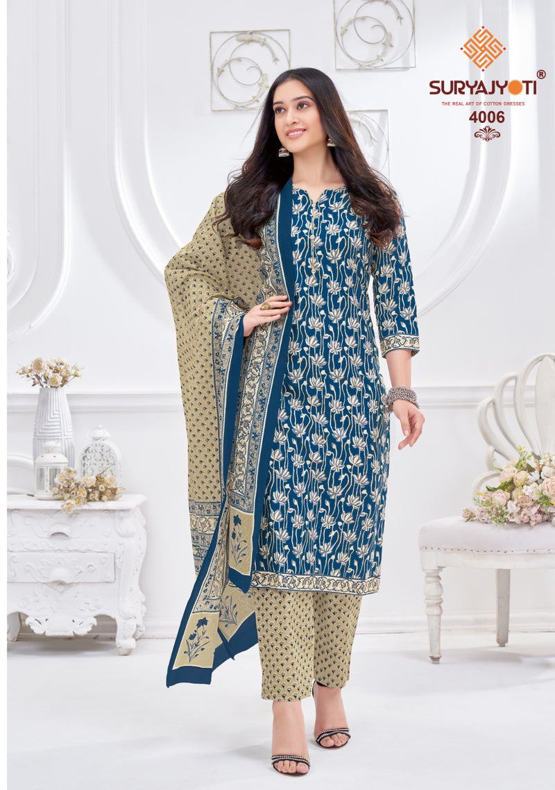Suryajyoti Preyasi Vol 4 Cambric Cotton Printed Casual Wear Salwar Kameez