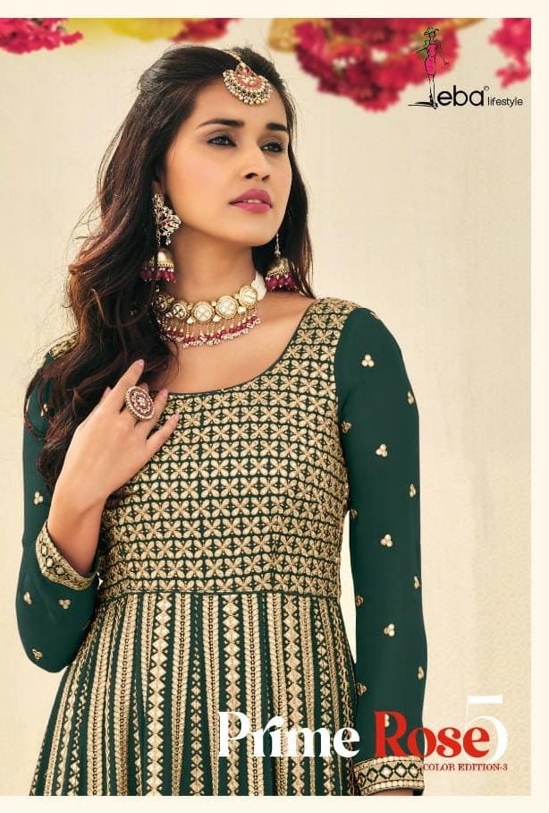 Eba Lifestyle Prime Rose Vol 5 Georgette With Heavy Embroidery Work Stylish Designer Wedding Wear Casual Look Salwar Kameez