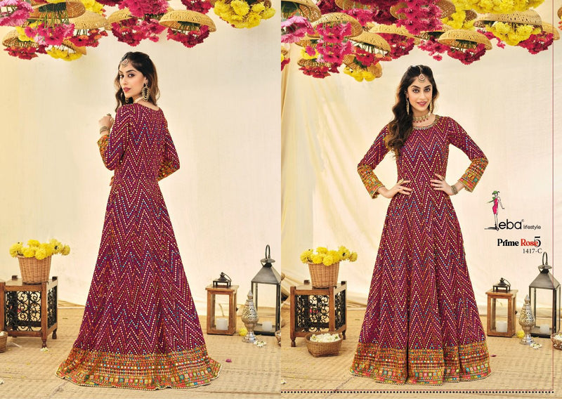 EBA Lifestyle Prime Rose Vol 5 Georgette Designer Wedding Wear Salwar Suits