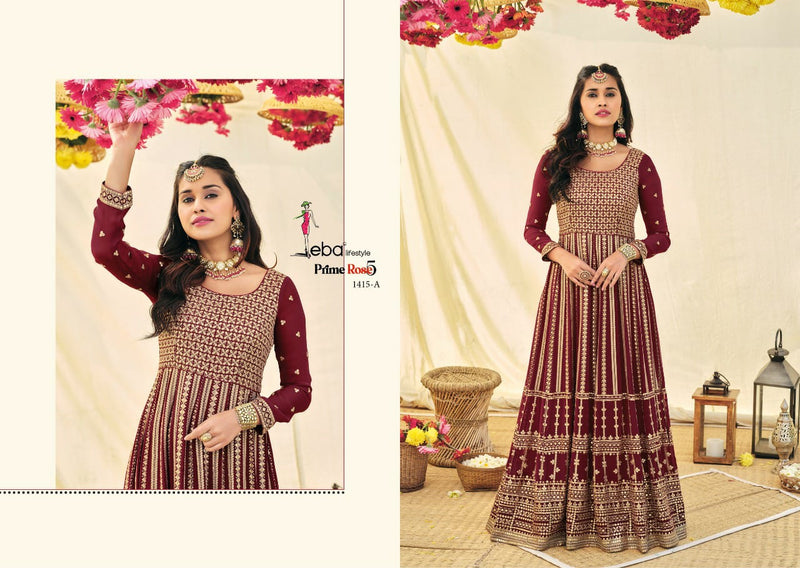 Eba Lifestyle Prime Rose Vol 5 Georgette With Heavy Embroidery Work Stylish Designer Wedding Wear Casual Look Salwar Kameez