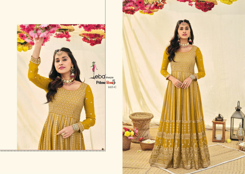 Eba Lifestyle Prime Rose Vol 5 Georgette With Heavy Embroidery Work Stylish Designer Wedding Wear Casual Look Salwar Kameez