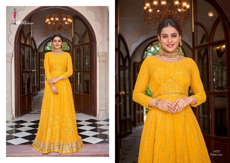 Eba Lifestylie Prime Rose Vol 7 Georgette With Heavy Embroidery Work Stylish Designer Long Kurti
