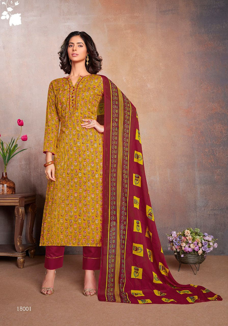 Suryajyoti Princess Vol 18 Rayon Printed Party wear Salwar Suits