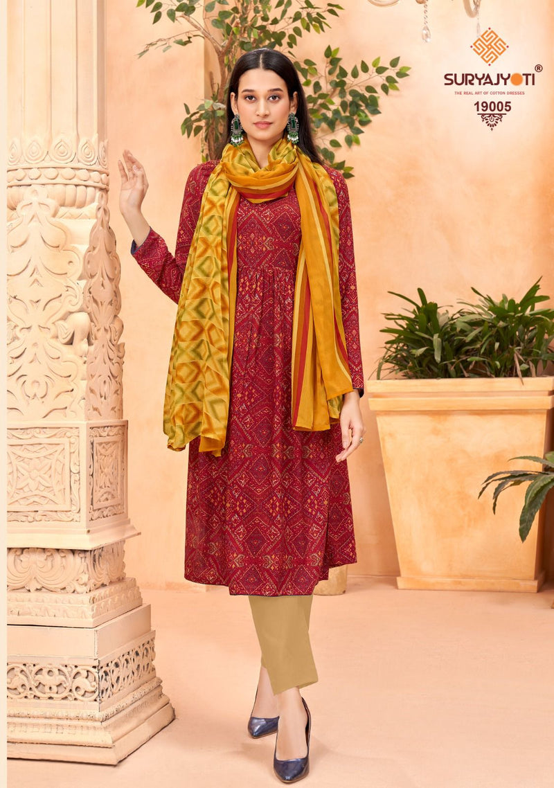 Suryajoti Princess Vol 19 Rayon Printed Designer Salwar Suit