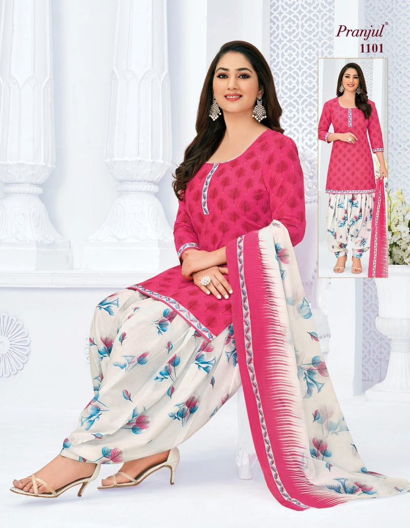 Pranjul Fashion Priyanka Vol 11 Nx Cotton Printed Patiala Style Fancy Festive Wear Salwar Kameez