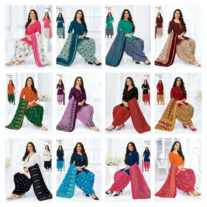 Pranjul Fashion Priyanka Vol 11 Nx Cotton Printed Patiala Style Fancy Festive Wear Salwar Kameez