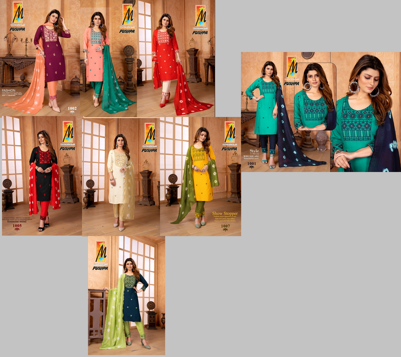 Master Pushpa Rayon Stylish Designer Wear Kurti Collection