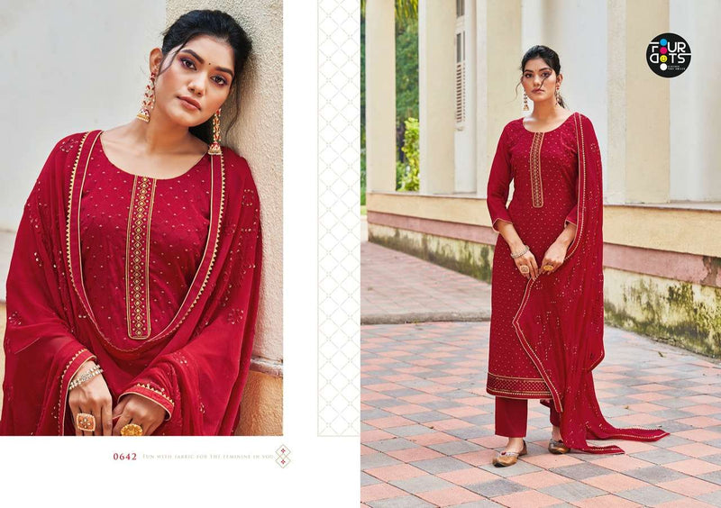 Four Dots Pushpa Viscose Latest Designer Party Wear Salwar Suits
