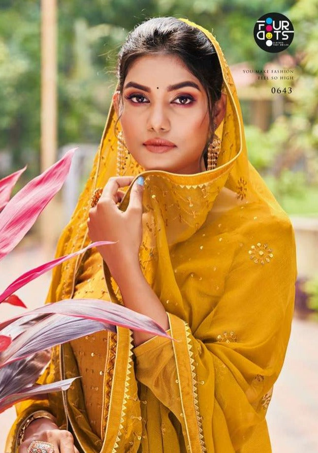 Four Dots Pushpa Viscose Latest Designer Party Wear Salwar Suits