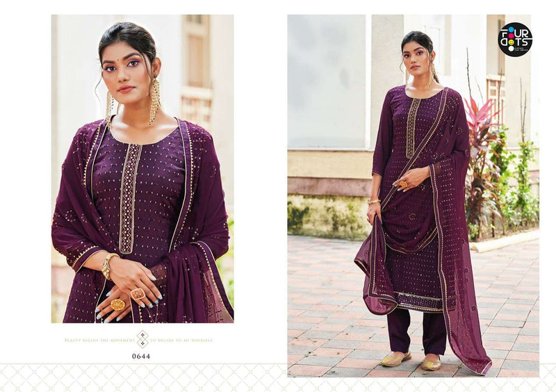 Four Dots Pushpa Viscose Latest Designer Party Wear Salwar Suits