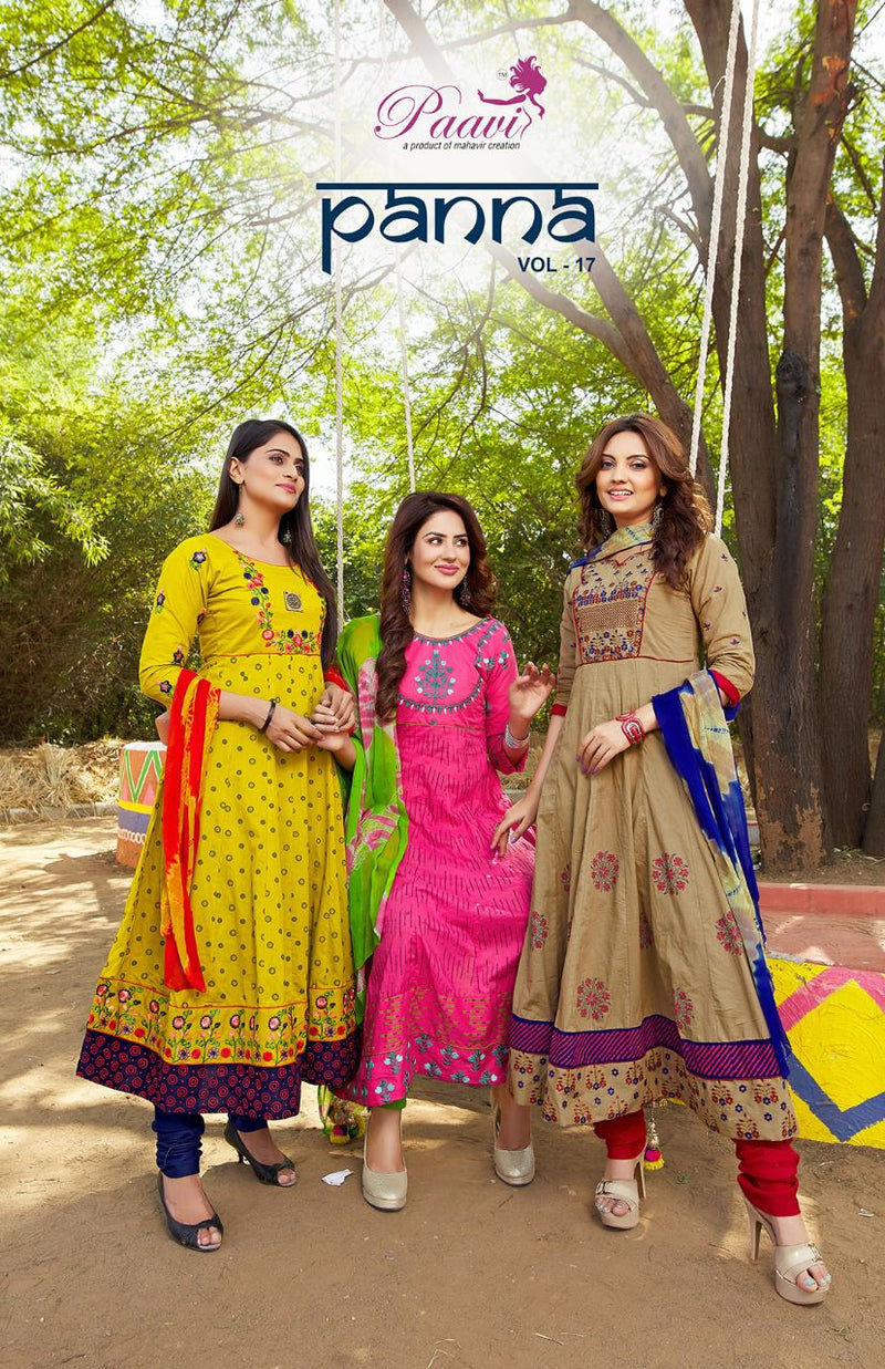 Paavi Creation Panna Vol 17 Pure Cotton Casual Wear Kurti