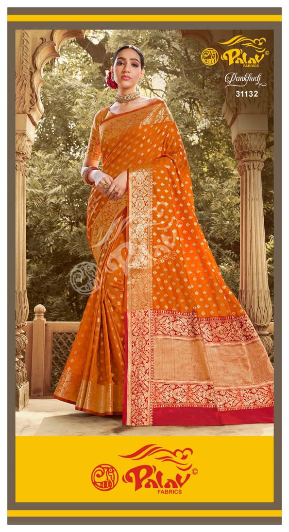 Palav Fabric Launch By Pankhudi Soft Silk Designer Traditional Work  Wedding Wear Sarees